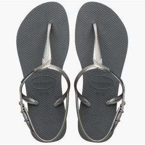 NEW Havaianas Steel Gray Twist Sandals Size 9-10